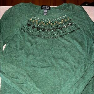Green Jeweled Sweater